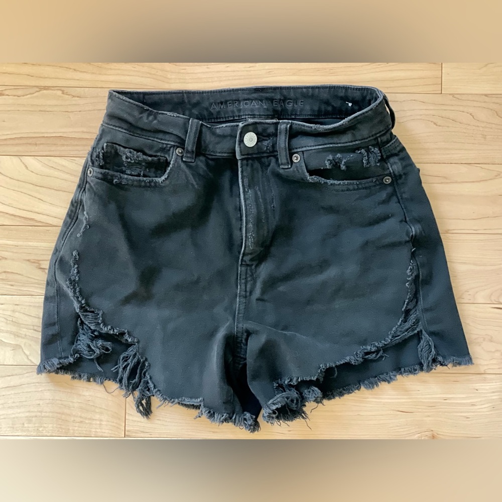 American Eagle High Rise Mom Denim Cutoffs